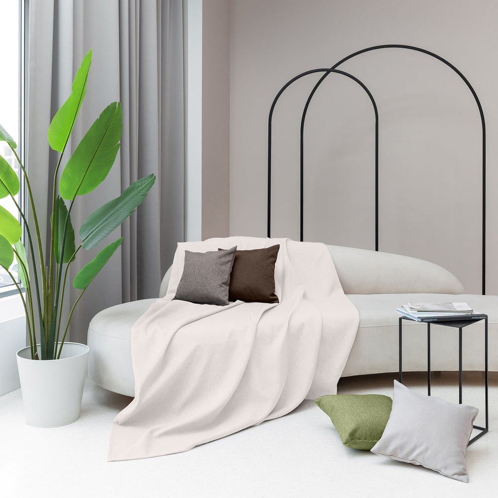 Изображение товара Покрывало Волшебная Ночь 140x220 см полиэстер белое однотонное