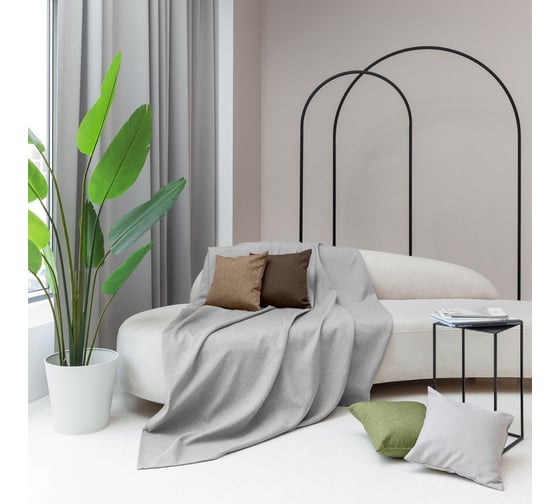 Изображение товара Покрывало Волшебная Ночь полиэстер 140х220 см Пепельно-серый 779434