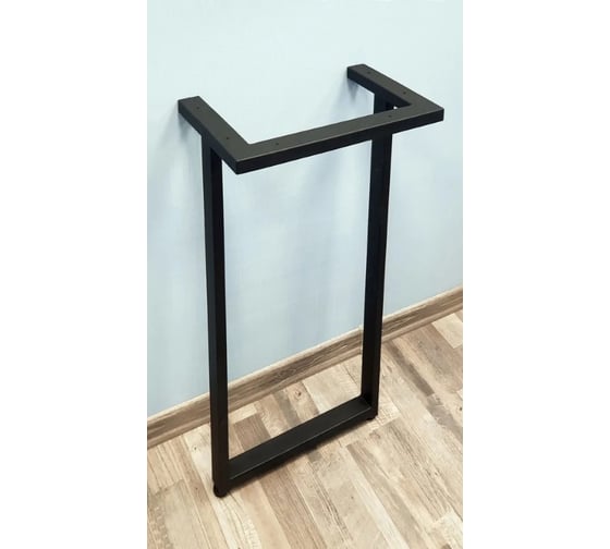 Изображение товара Подстолье устойчивое для стола Parallax Параллакс, металлическое, барное, Лофт, с регулировкой высоты, 820х450 мм, 50x25 мм, черное 77BX0450300820-PRM