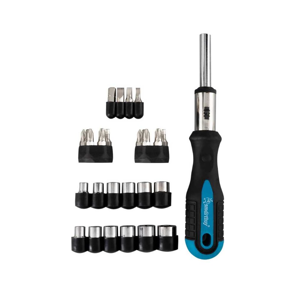 Изображение товара Реверсивная отвертка Smartbuy 28 насадок CrV профессиональный набор