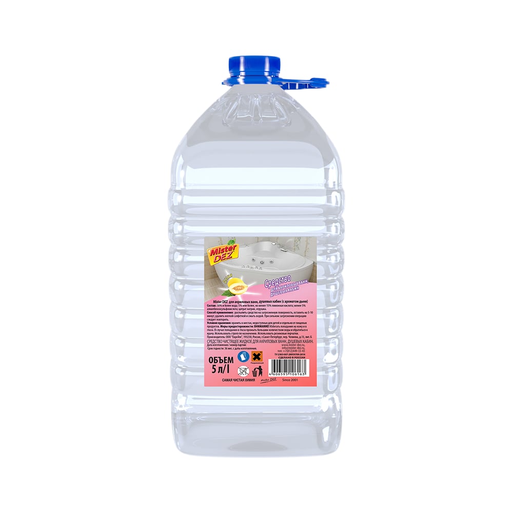 Изображение товара Средство для ванн Mister Dez Eco-Cleaning 5 литров эффективное жидкое чистящее средство