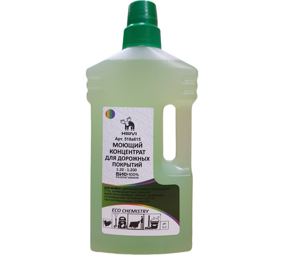 Изображение товара Моющий концентрат для дорожных покрытий HIRVI WIPE CLEAN Road 1 л 518а815