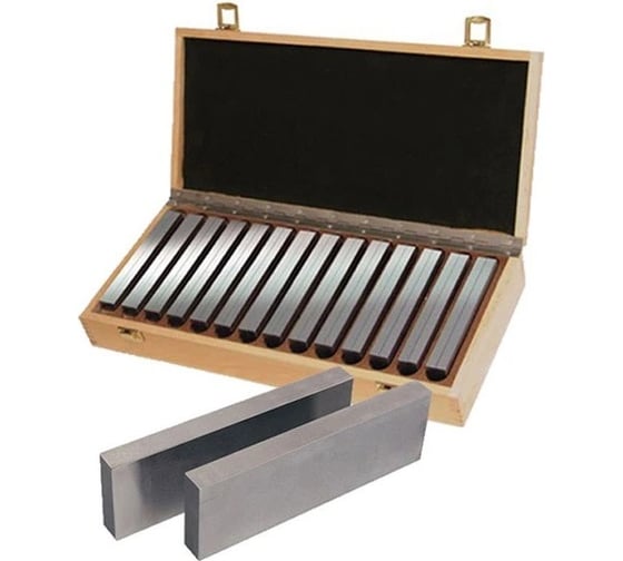 Изображение товара Набор пластин плоскопараллельных из 28 шт, 200x10x14(16;18;20;22;24;26;28;30;32;35;40;45;50) мм, PB150-4 тип 3490 SOVIS 26867