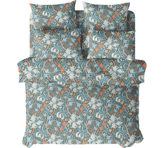 Изображение товара Комплект постельного белья Самойловский Текстиль Семейный, Бязь 110 гр/м2, Зачарованный сад, с наволочками 70/70 778620