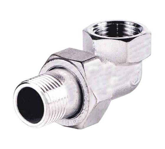 Изображение товара Соединитель латунный Giacomini американка, Ду40 м/р, угловой, хром R19x017 128-3215