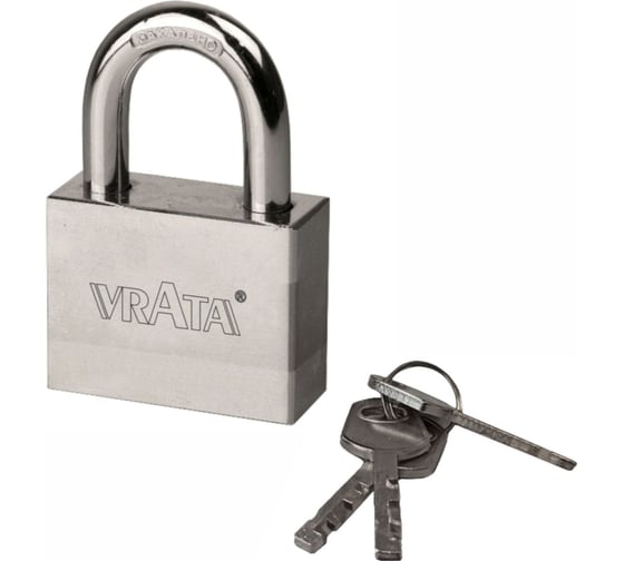 Изображение товара Замок навесной Vrata ВС-HD-70 чугун, хром блистер 210186