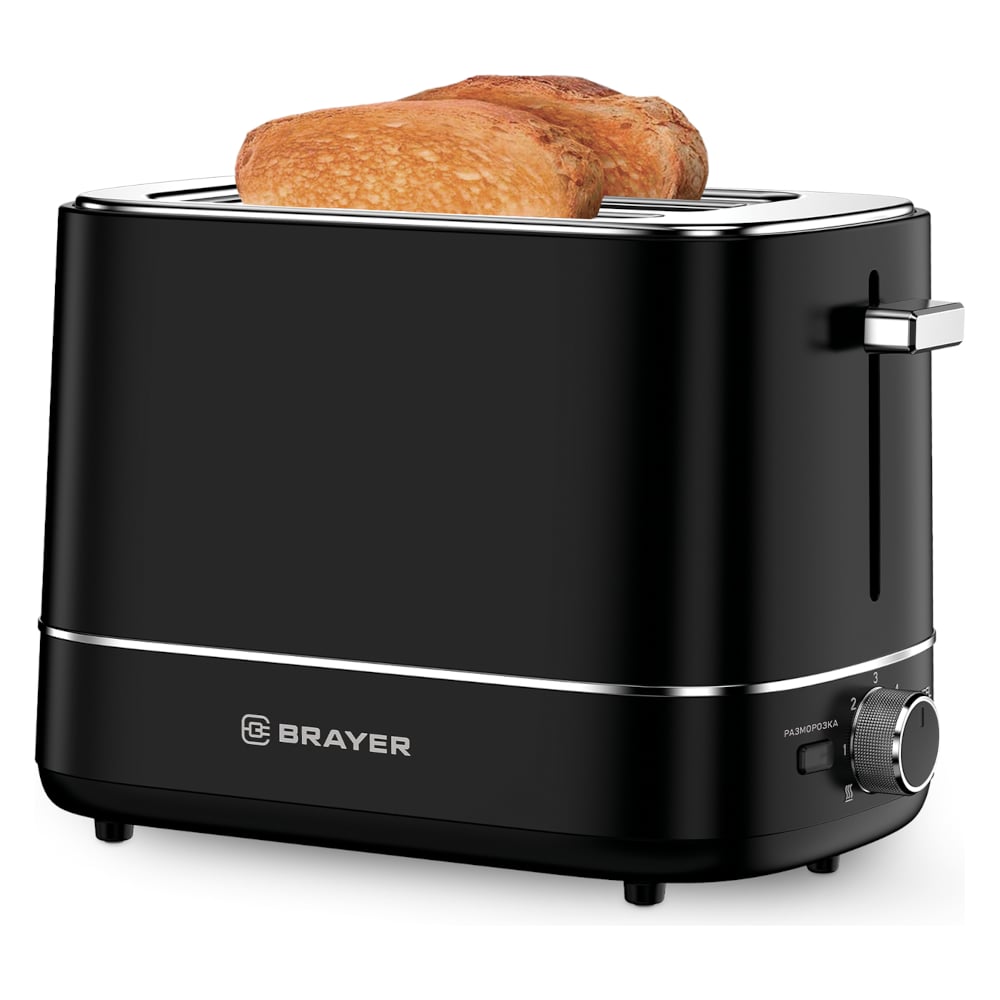 Изображение товара Тостер BRAYER 2118BR 930 Вт с 6 режимами и функциями автоподогрева