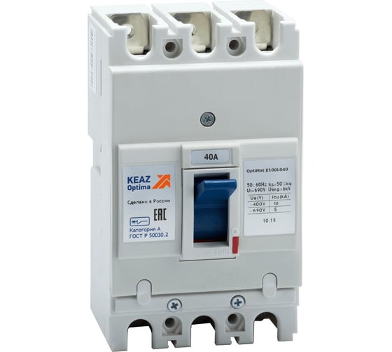 Изображение товара Выключатель автоматический КЭАЗ OptiMat E100N032-УХЛ3 224958