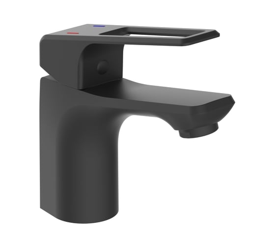 Изображение товара Смеситель для умывальника Антей шар. креп.гайка, черный матовый Турмалин 403535 d25 1/10 403535-ANT