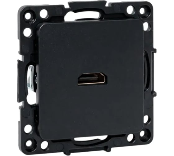 Изображение товара Механизм розетки HDMI EKF Стокгольм черный EZA00-327-10