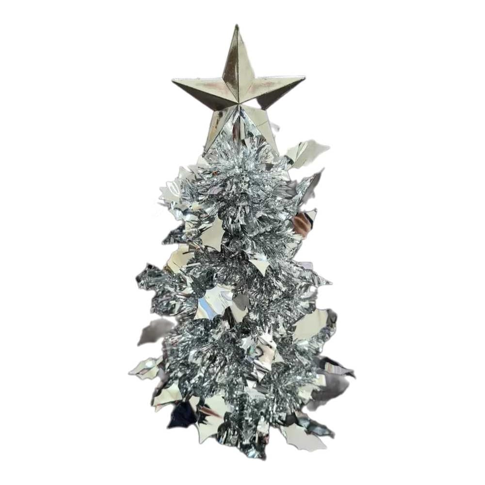 Изображение товара Сувенир елка с подсветкой серебро высота 22 см для дома и декора