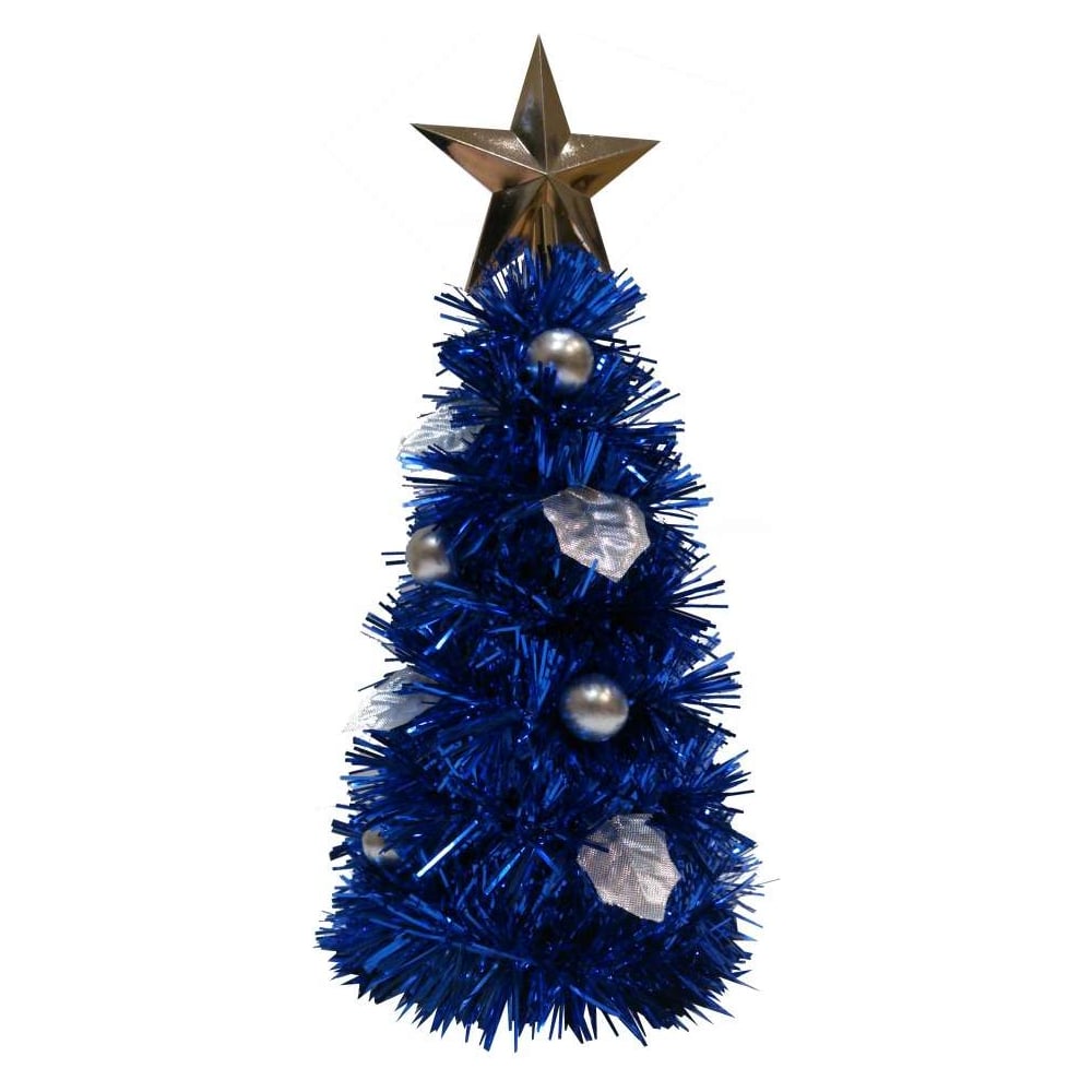 Изображение товара Сувенир BVItech Елка с подсветкой, синяя высота 22 см