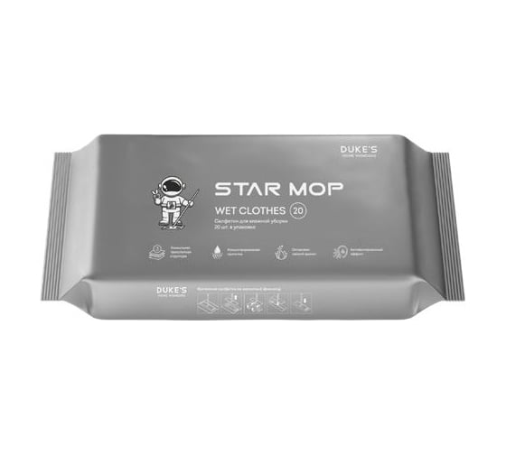 Изображение товара Салфетки для сухой уборки DUKE'S HOME WONDERS Duke's Star Mop Kit, 20 шт DS019
