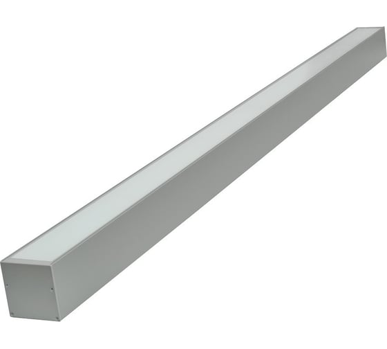 Изображение товара Светодиодный светильник подвесной CENTER -01.114.037.4220 BOX (37Вт, серый алюминиевый корпус, матовый рассеиватель, 49х70х1000мм, на 2-х подвесах по 1м) ЦБ-00011627