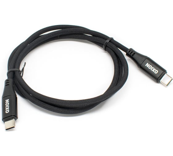 Изображение товара Кабель OXION TypeC-TypeC USB2.0, 1 м, метал. кон., тканевая оплетка, блистер, арт. OX-CM-CMUSB2.01M3A-1BK