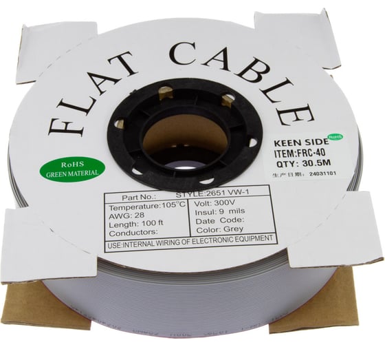 Изображение товара Шлейф плоский KEEN SIDE FRC-40 (упаковка 30,5 м) 153933