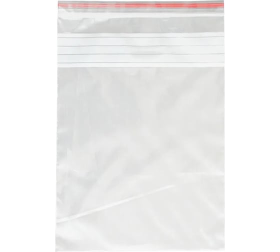 Изображение товара Пакет с замком зип-лок ЦИРКОН 10х12 см, 50 мкм, с полосой для надписи, 100 шт. ZIP101250L