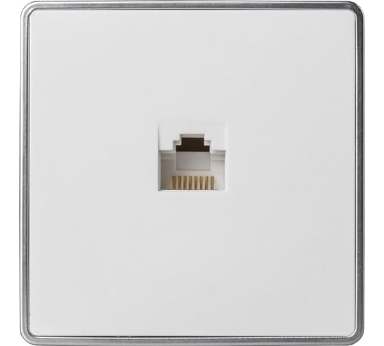 Изображение товара Розетка компьютерная RJ-45 Smartbuy 1-местная белая Сириус () SBE-07w-S1-RJ