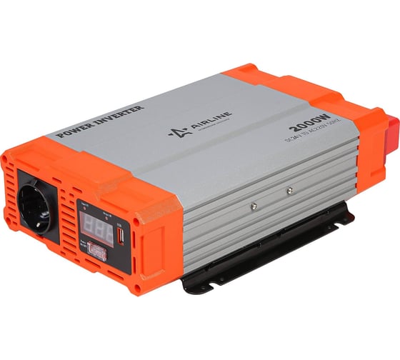 Изображение товара Инвертор автомобильный 24В-220В, 2000 Вт Airline AEAM002