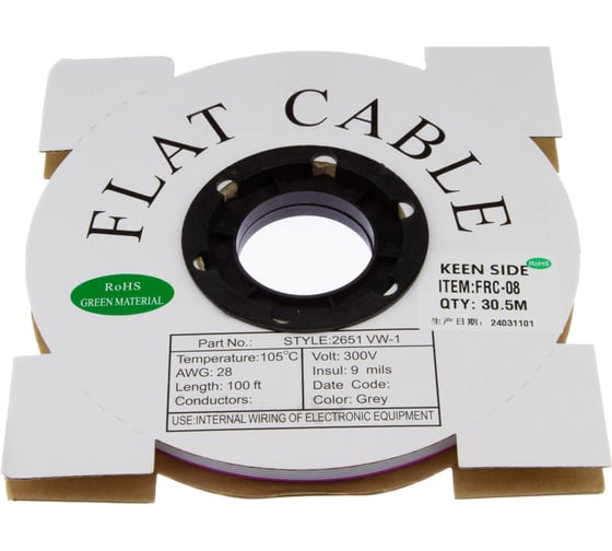 Изображение товара Шлейф плоский KEEN SIDE FRC-08 (упаковка 30,5 м) 153913