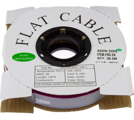 Изображение товара Шлейф плоский KEEN SIDE FRC-24 (упаковка 30,5 м) 153929