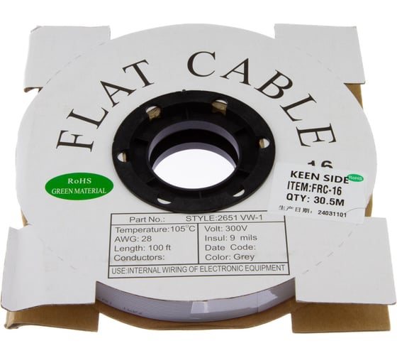 Изображение товара Шлейф плоский KEEN SIDE FRC-16 (упаковка 30,5 м) 153924