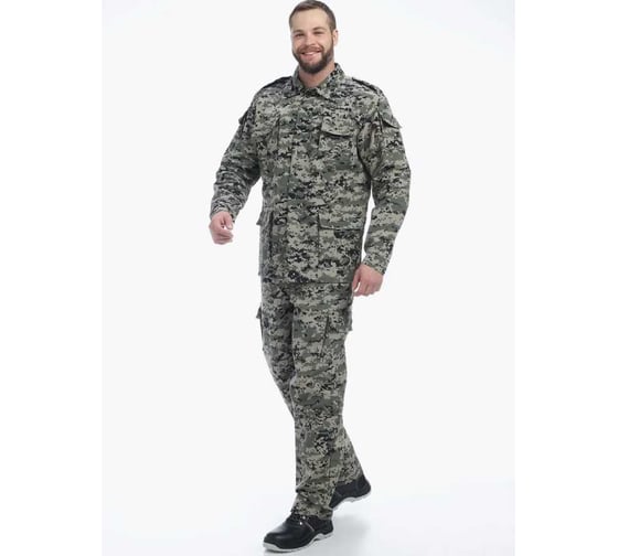 Изображение товара Костюм мужской военно-полевой камуфляж ИВАРУС, зеленая цифра, размер 60-62, рост 182-188 741, 60/182
