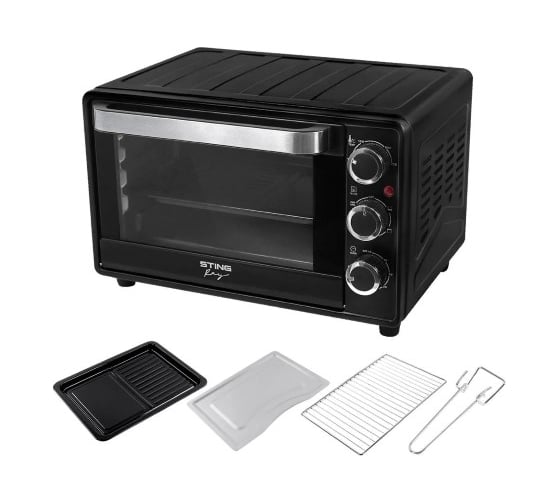 Изображение товара Духовой шкаф STINGRAY ST-EO128A мини-печь черный жемчуг 28 л, конвекция 43246