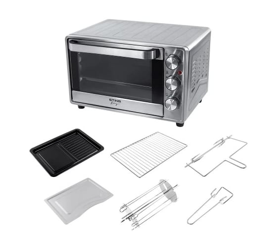 Изображение товара Духовой шкаф STINGRAY ST-EO128C мини-печь сталь 28 л, конвекция, вертел, шашлычница 43251