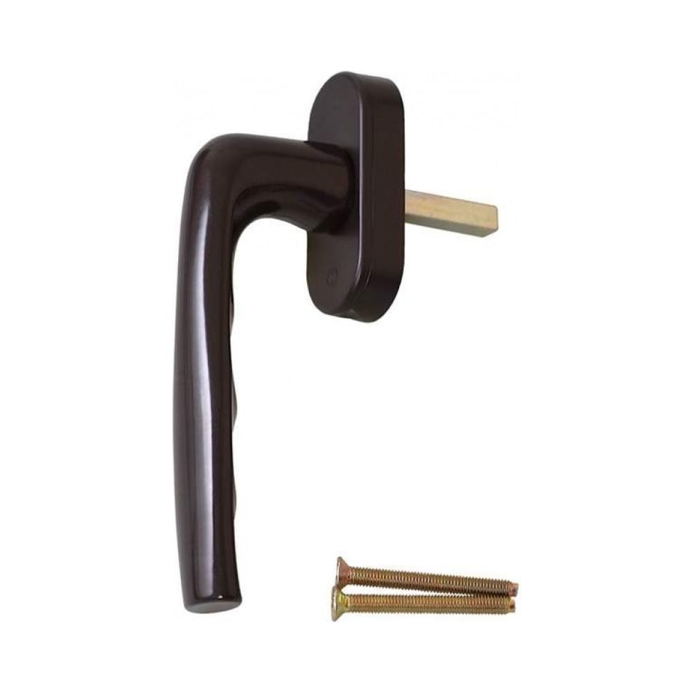 Изображение товара Ручка оконная НАКРЕПКО с винтами коричневая 217606