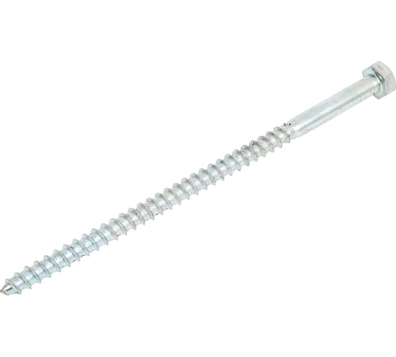 Изображение товара Шуруп шестигранный НАКРЕПКО "глухарь" 8x160 мм, цинк, в пакете, 10 шт. 207562