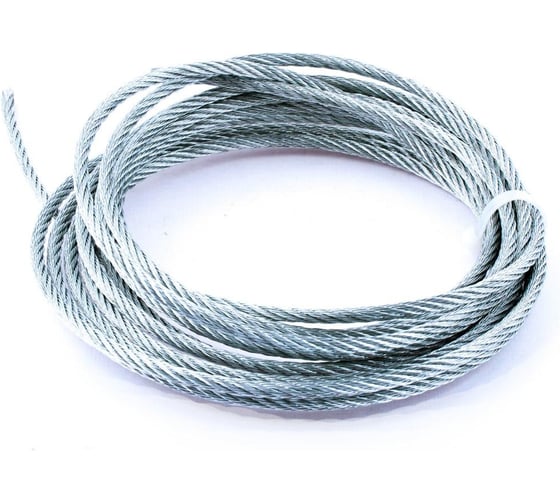 Изображение товара Трос стальной оцинкованный НАКРЕПКО 2 мм, 25 м, в пакете 318002