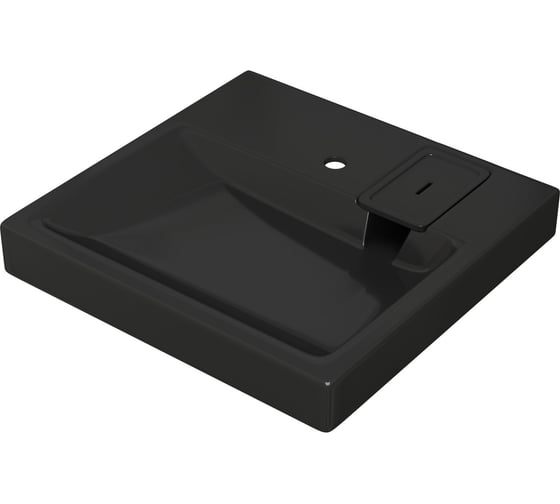 Изображение товара Комплект Bauedge BAU 4 в 1: раковина над стиральной машиной BAU Hotel 60х60, литьевой мрамор, антрацит, кронштейны, сифон и смеситель Hotel Still, нержавеющая сталь XMY0062