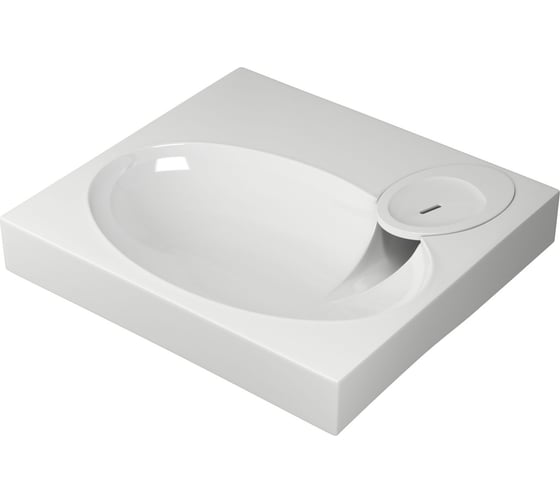 Изображение товара Комплект Bauedge BAU 4 в 1: раковина над стиральной машиной BAU Nimb 60х55, литьевой мрамор, кронштейны, сифон и смеситель Hotel Still, нержавеющая сталь XMY0074