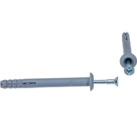 Изображение товара Дюбель-гвоздь Kranz грибовидный бортик, полипропилен 6x60мм,100 шт. KR-01-3621-013