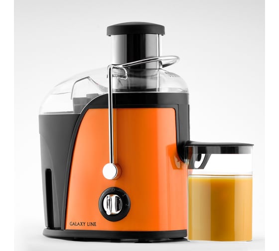 Изображение товара Соковыжималка Galaxy LINE GL 0814, пламенный поцелуй, центробежная, 850 Вт, 16000 об/мин, 2 скорости, импульсный режим, емкость для сока 0,55 л 7020708140