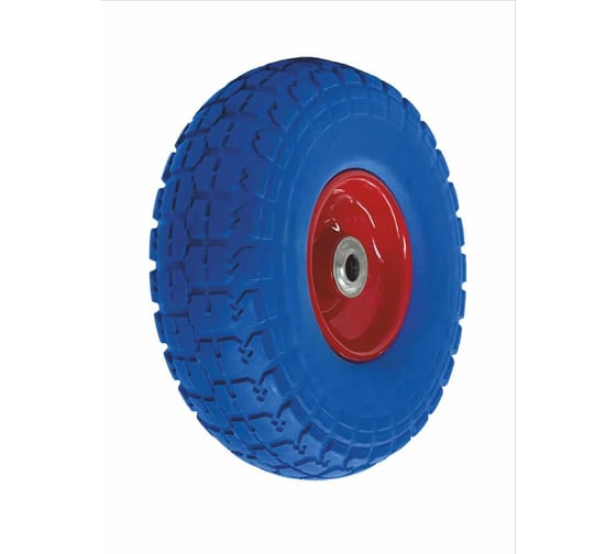 Изображение товара Колесо без камеры МастерАлмаз 3.50-4 260 мм, F20, 2 втулки (длина 75мм), синее 10506278