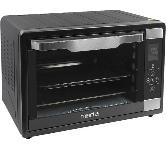 Изображение товара Духовой шкаф (мини-печь) MARTA MT-EO4292C черный жемчуг, 65 л, (Сенсор,конвекция,шашлычница,вертел,аэр) 42164