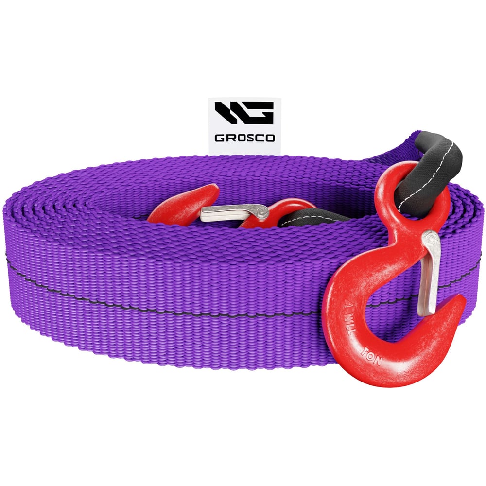 Изображение товара Трос буксировочный грузовой Grosco 100т, 10м, крюк/крюк