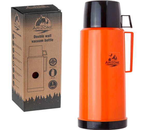 Изображение товара Термос Arizone 1 л, оранжевый 27-226443