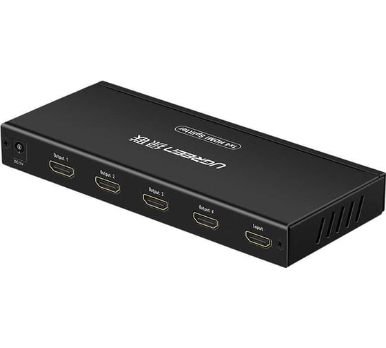 Изображение товара Разветвитель Ugreen HDMI Splitter 1 In 4 Out EU. цвет черный 40202EU