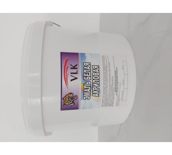 Изображение товара Эмаль акриловая белая полуглянцевая Volakom (10 кг) 658798