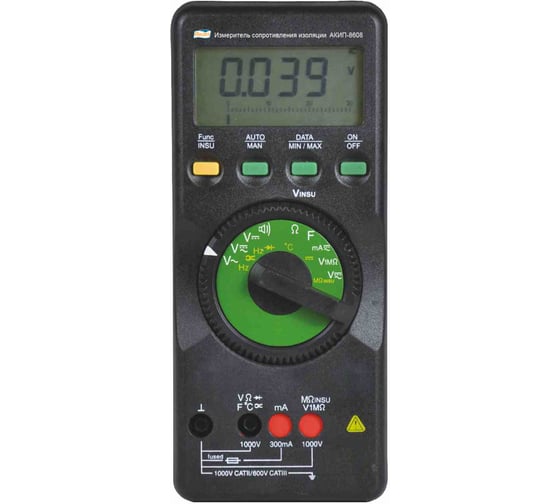 Изображение товара Измеритель сопротивления изоляции АКИП-8608