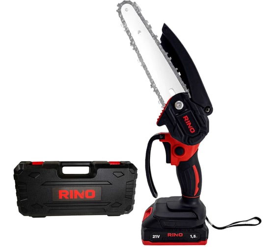 Изображение товара Пила аккумуляторная цепная щеточная в кейсе 6 дюймов RINO CHS1-1С 21В АКБ1.5Ач CHS1-1C