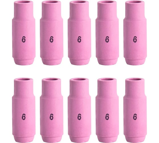 Изображение товара Сопло керамическое TIG Инсвартех 17-18-26 10N №6, 10 шт IST0176