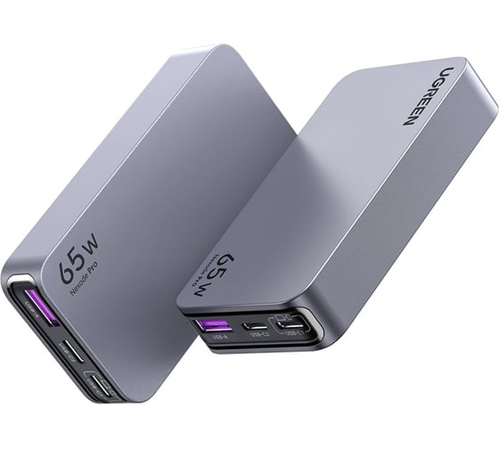 Изображение товара Сетевое зарядное устройство Ugreen X753 Nexode Pro 65W Ultra Slim USB-A+2 USB-C GaN Tech Fast Charger EU. цвет серый 25356_
