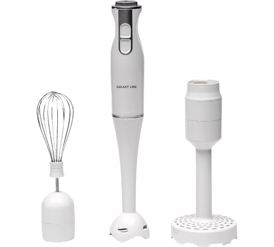 Изображение товара Блендер Galaxy LINE GL 2104, белый с серебристым, погружной, 800 Вт, 15000 об/мин, режим турбо 7020121040