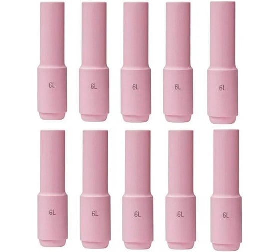 Изображение товара Сопло керамическое TIG Инсвартех удлиненное 17-18-26 10N №6L, 10 шт IST0195