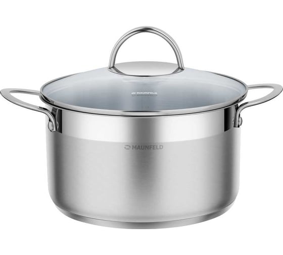 Изображение товара Кастрюля MAUNFELD GERDA из нержавеющей стали, со стеклянной крышкой, 22 см, 4.4 л MCS44S07
