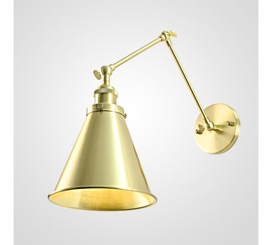 Изображение товара Бра IMPERIUMLOFT Gloce Cone Shade Loft Industrial Metal Tall Gold 74698-22